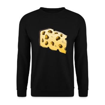 Cheese - Unisex Sweatshirt - black - Front - Alina (178cm) & Michal (187cm)