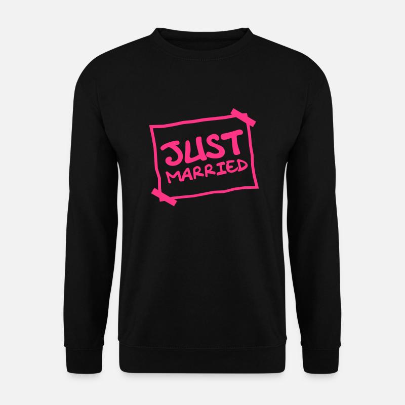Just Married Notice - Unisex Pullover - Schwarz