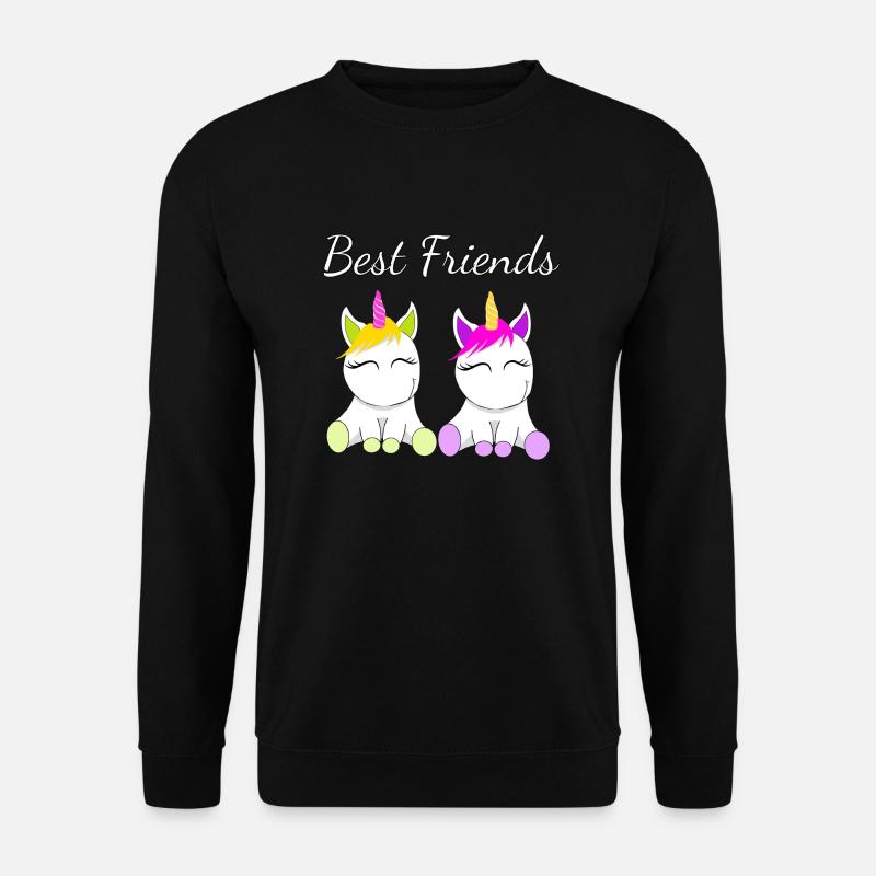 Best Friends Einhörner - Unisex Pullover - Schwarz