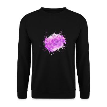 Mandala - Lila - Unisex Pullover - Schwarz - Vorne - Alina (178cm) & Michal (187cm)