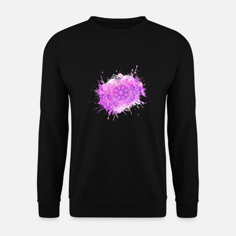 Mandala - Lila - Unisex Pullover - Schwarz