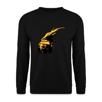 Albanischer Helm von Skanderbeg Tirana Albanien - Unisex Pullover - Schwarz - Vorne - Alina (178cm) & Michal (187cm)