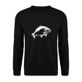 Carp carp carp fisherman gift carp anglers - Unisex Sweatshirt - black - Front - Alina (178cm) & Michal (187cm)