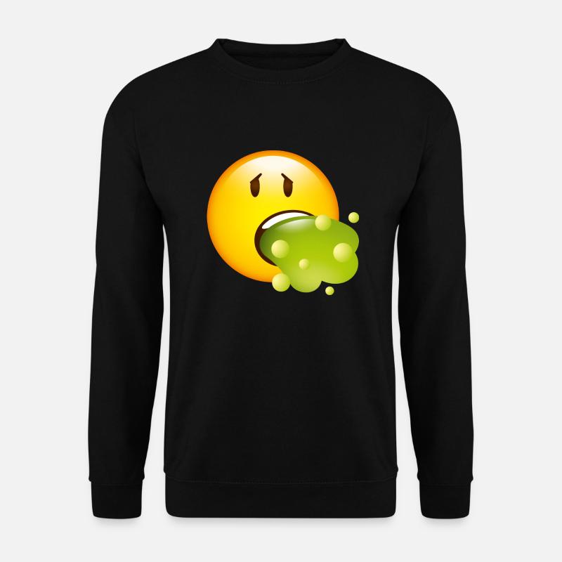 Smiley Glossy Barf - Unisex Sweatshirt - black