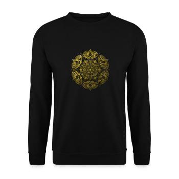 Mandala - Unisex Sweatshirt - black - Front - Alina (178cm) & Michal (187cm)