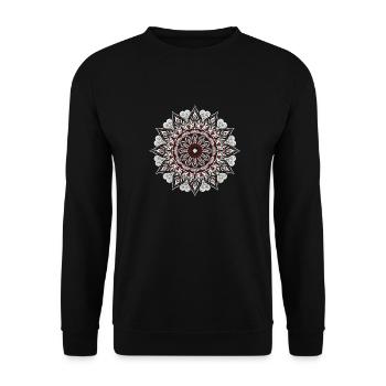 Mandala - Sweat-shirt Unisexe - noir - Devant - Alina (178cm) & Michal (187cm)