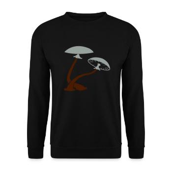 pilze_02 - Unisex Sweatshirt - black - Front - Alina (178cm) & Michal (187cm)