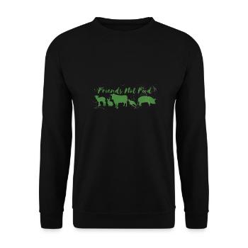 Friends Not Food 2c - Sweat-shirt Unisexe - noir - Devant - Alina (178cm) & Michal (187cm)