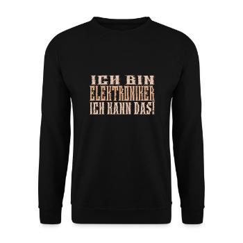 Ich bin Elektroniker - Unisex Pullover - Schwarz - Vorne - Alina (178cm) & Michal (187cm)