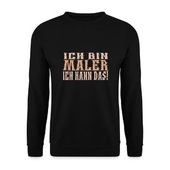 Ich bin Maler - Unisex Pullover - Schwarz - Vorne - Alina (178cm) & Michal (187cm)