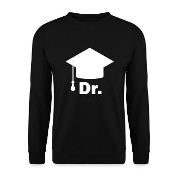 Doktor Dr. und Doktorhut - Unisex Pullover - Schwarz - Vorne - Alina (178cm) & Michal (187cm)