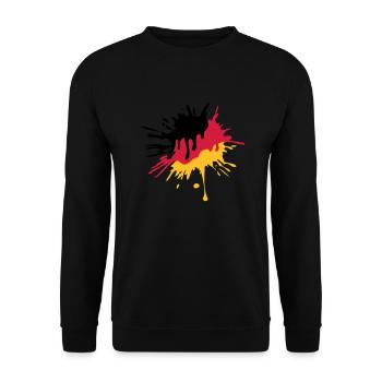 color blob graffiti drops germany nation black red - Unisex Sweatshirt - black - Front - Alina (178cm) & Michal (187cm)