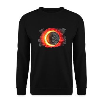 Éclipse solaire super design à offrir - Sweat-shirt Unisexe - noir - Devant - Alina (178cm) & Michal (187cm)
