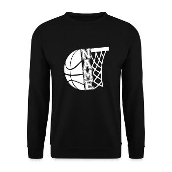 Basketball Shirt - Unisex Sweatshirt - black - Front - Alina (178cm) & Michal (187cm)