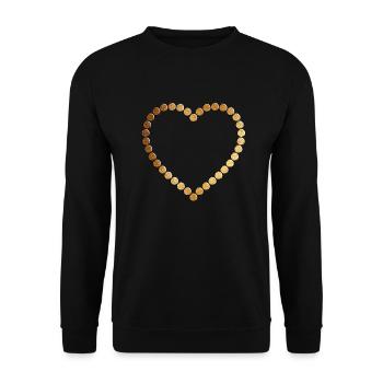Coeur d'or - Sweat-shirt Unisexe - noir - Devant - Alina (178cm) & Michal (187cm)