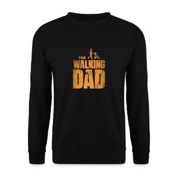Le père qui marche - Papa - Sweat-shirt Unisexe - noir - Devant - Alina (178cm) & Michal (187cm)