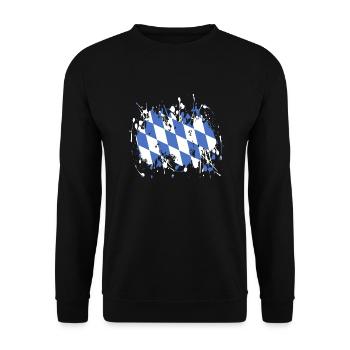Bavaria diamonds blue-white - Unisex Sweatshirt - black - Front - Alina (178cm) & Michal (187cm)