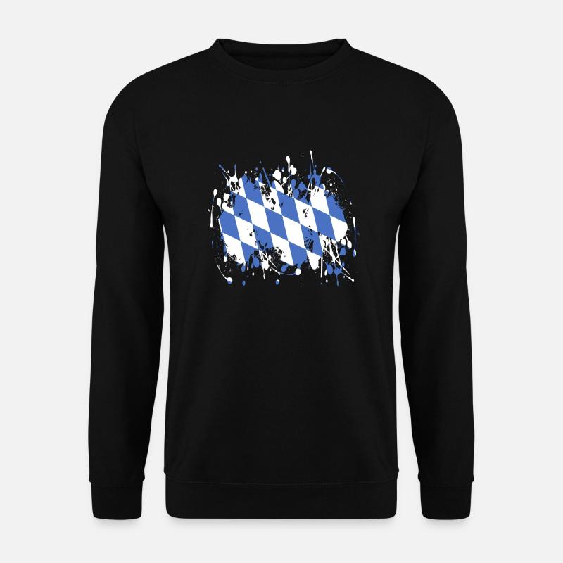 Bayern Rauten Blau-Weiss - Unisex Pullover - Schwarz