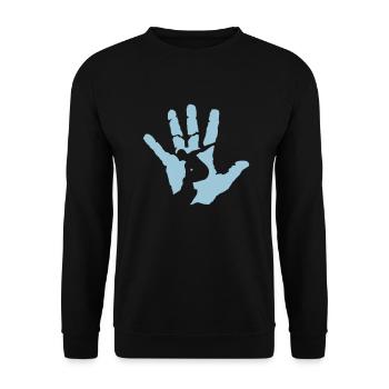main surf logo surfer - Unisex Sweatshirt - black - Front - Alina (178cm) & Michal (187cm)