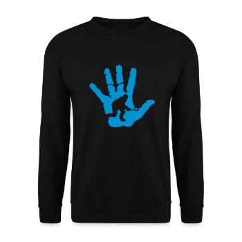 ice hockey hand - Unisex Sweatshirt - black - Front - Alina (178cm) & Michal (187cm)