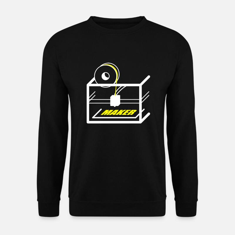 3D Drucker Design für Maker - Unisex Pullover - Schwarz