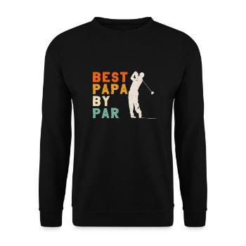 Meilleur papa par Par Golf Fête des pères Quarantaine 2020 - Sweat-shirt Unisexe - noir - Devant - Alina (178cm) & Michal (187cm)