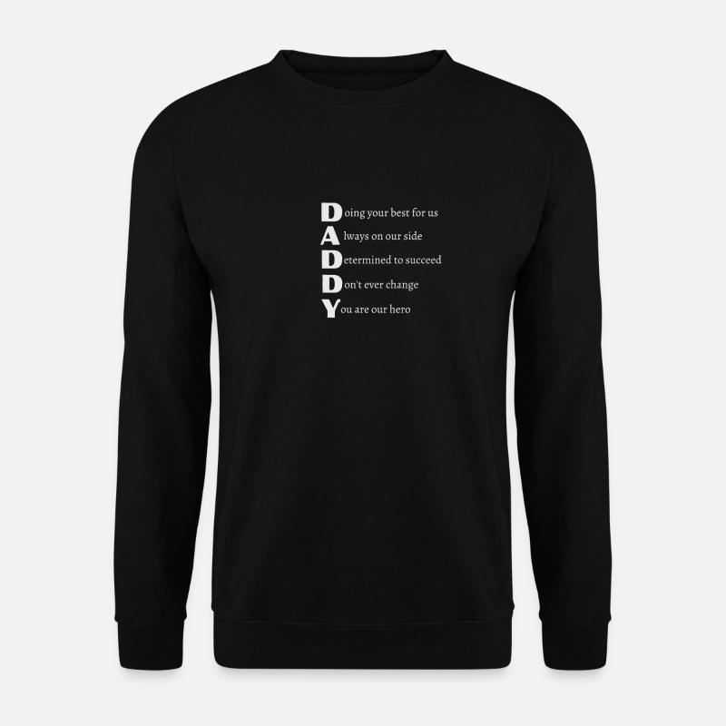 DADDY Poem with Grey Text - Unisex Sweatshirt - black