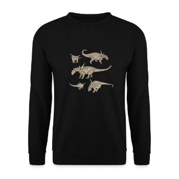 Sauropelta dinosaur - Unisex Sweatshirt - black - Front - Alina (178cm) & Michal (187cm)