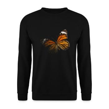 Beautiful butterfly - Unisex Sweatshirt - black - Front - Alina (178cm) & Michal (187cm)