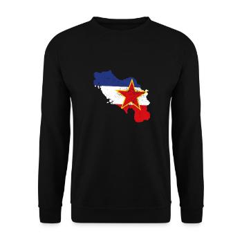Idée cadeau nostalgie des Balkans Yougoslavie - Sweat-shirt Unisexe - noir - Devant - Alina (178cm) & Michal (187cm)