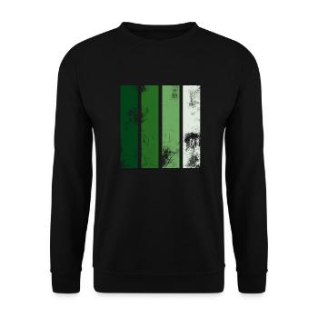 Retro stripes green - Unisex Sweatshirt - black - Front - Alina (178cm) & Michal (187cm)