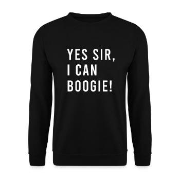 ja, mein Herr, ich kann Boogie tanzen - Unisex Pullover - Schwarz - Vorne - Alina (178cm) & Michal (187cm)