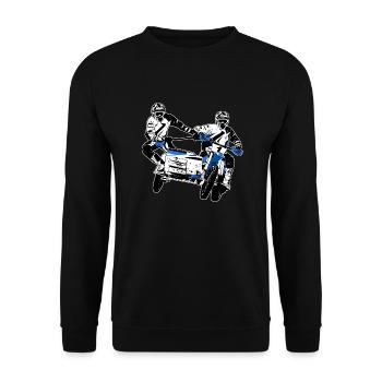 Sidecarcross - sidecar moto cross - Unisex Sweatshirt - black - Front - Alina (178cm) & Michal (187cm)