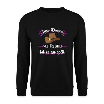 Ligne de danse T-shirt cadeau - Sweat-shirt Unisexe - noir - Devant - Alina (178cm) & Michal (187cm)
