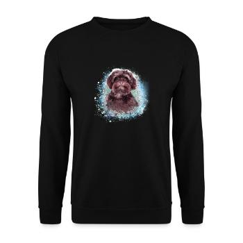 Bolonka Zwetna,maltais, graffiti, chien - Sweat-shirt Unisexe - noir - Devant - Alina (178cm) & Michal (187cm)