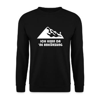 Abkürzung | Wandern - Unisex Pullover - Schwarz - Vorne - Alina (178cm) & Michal (187cm)