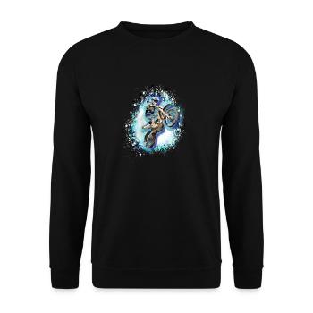moto,motocycle, biker, graffiti, motocross - Sweat-shirt Unisexe - noir - Devant - Alina (178cm) & Michal (187cm)