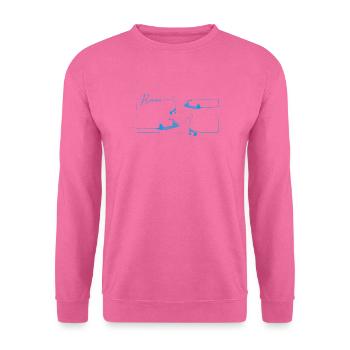 raie bleu - Sweat-shirt Unisexe - rose - Devant