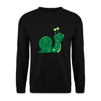 Snail Funny Kids - Unisex Sweatshirt - black - Front - Alina (178cm) & Michal (187cm)