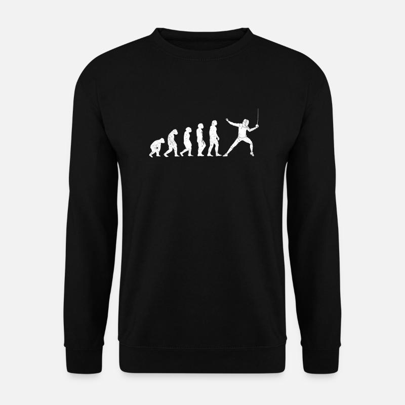Fechter Evolution Fechten Entwicklung Ökologie - Unisex Pullover - Schwarz