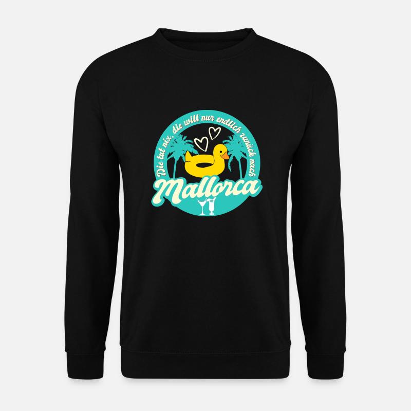 Auf Mallorca mit Freunden feiern - Unisex Pullover - Schwarz