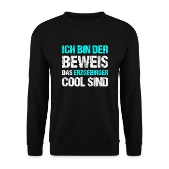 Erzgebirger sind Cool - Unisex Pullover - Schwarz - Vorne - Alina (178cm) & Michal (187cm)