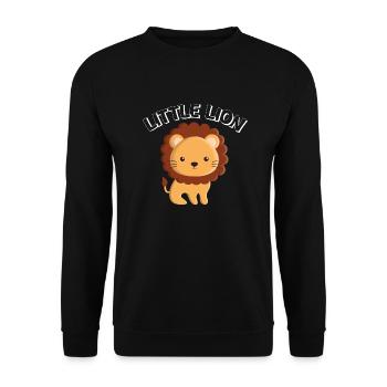 Petit Lion Enfant Cadeau bébé - Sweat-shirt Unisexe - noir - Devant - Alina (178cm) & Michal (187cm)