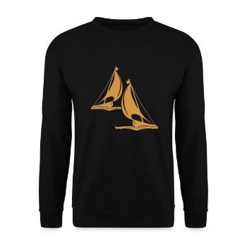 Voile cadeau bateau voilier voilier ancre - Sweat-shirt Unisexe - noir - Devant - Alina (178cm) & Michal (187cm)