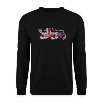 Angleterre, drapeau, écussons, drapeau anglais, Royaume-Uni - Sweat-shirt Unisexe - noir - Devant - Alina (178cm) & Michal (187cm)