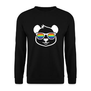 Panda Pride Transgenre LGBT Droits cadeaux - Sweat-shirt Unisexe - noir - Devant - Alina (178cm) & Michal (187cm)