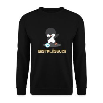 Kindergarten Schule Einschulung Jungs Mädchen - Unisex Pullover - Schwarz - Vorne - Alina (178cm) & Michal (187cm)