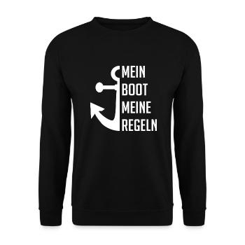 Mein Boot Meine Regeln - Unisex Pullover - Schwarz - Vorne - Alina (178cm) & Michal (187cm)