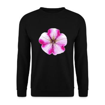 Flower Flowers Petunia Garden Summer Motif - Unisex Sweatshirt - black - Front - Alina (178cm) & Michal (187cm)