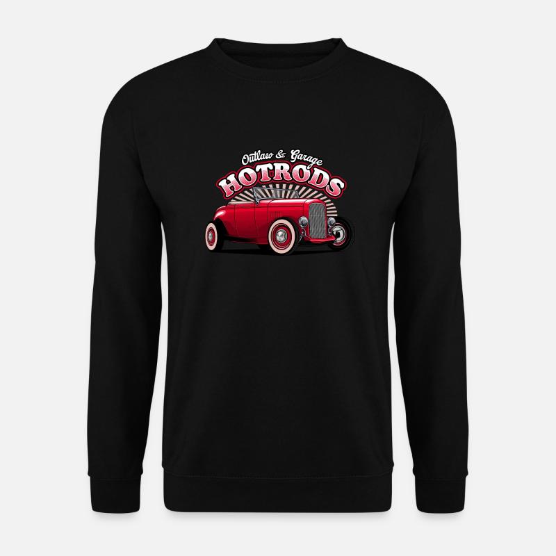 Hotrod Hot Rod Speedracer Outlaw & Garage - Unisex Pullover - Schwarz